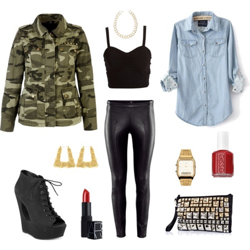 What you wear with leather leggings - fashion trends photo 🚩