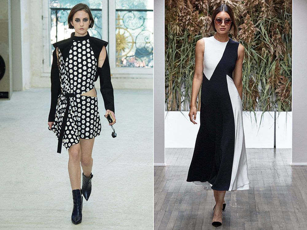 Black and white dresses spring-summer 2017