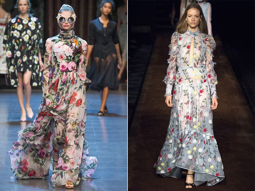 طباعة الأزهار: Dolce & amp؛ Gabbana، Etro