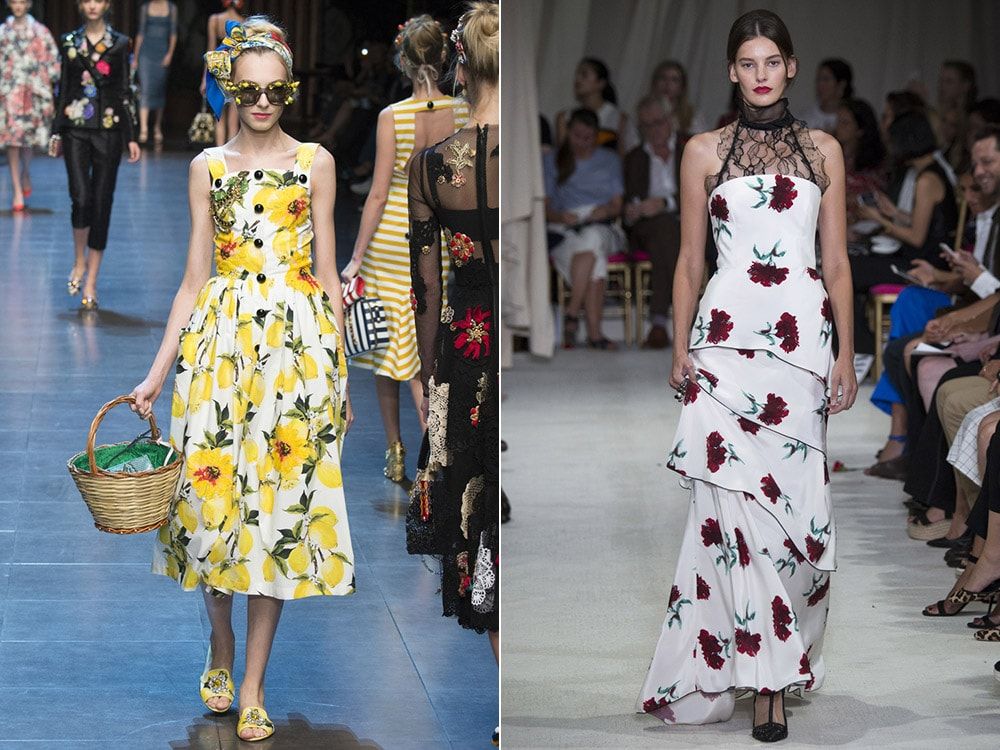 Floral Print: Dolce & amp; Gabbana, Oscar de la Renta