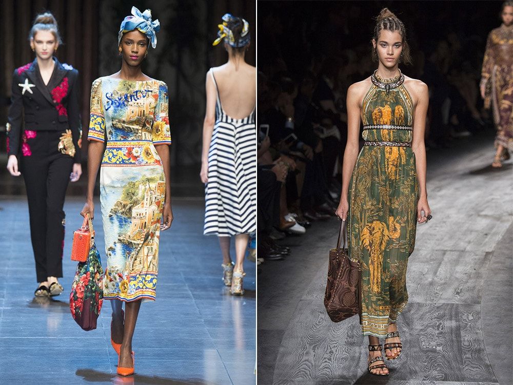 Geographic prints: Dolce & amp; Gabbana, Valentino