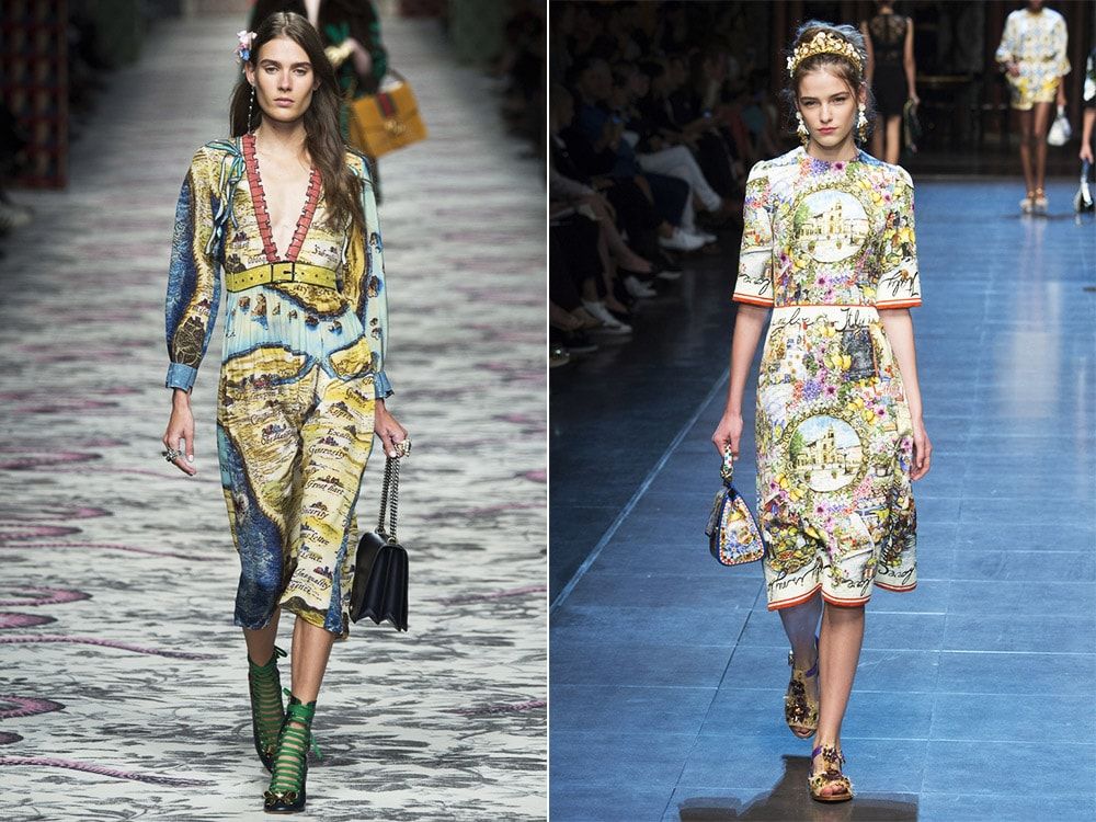 Geographic Prints: Gucci, Dolce & amp; Gabbana