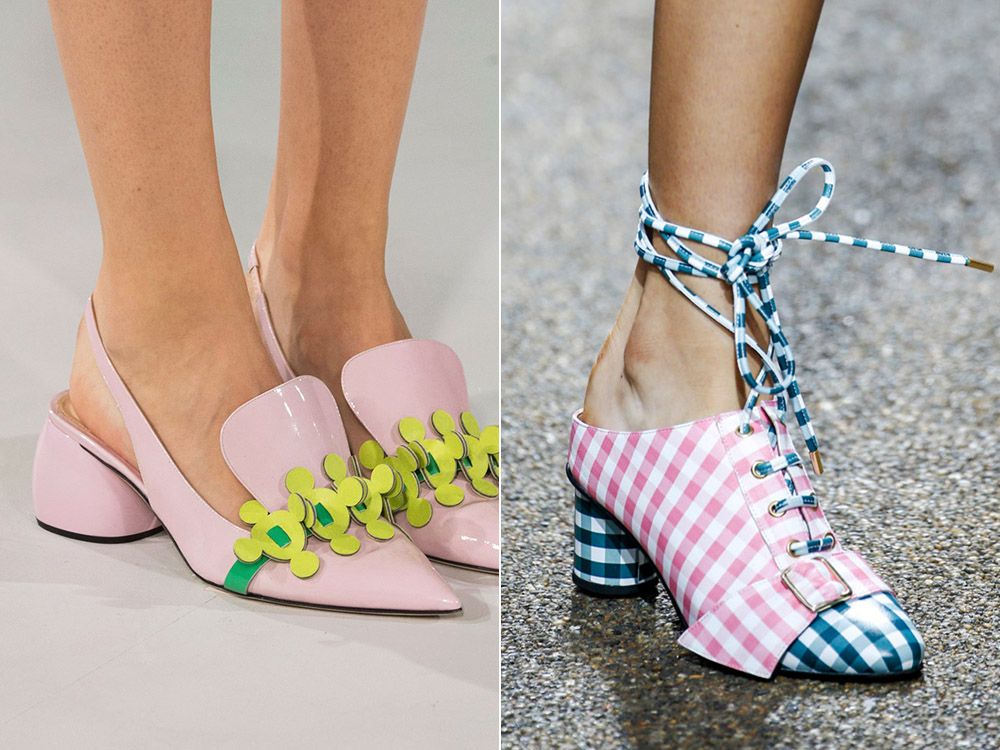 Moda sapatos de cor primavera-verão 2017