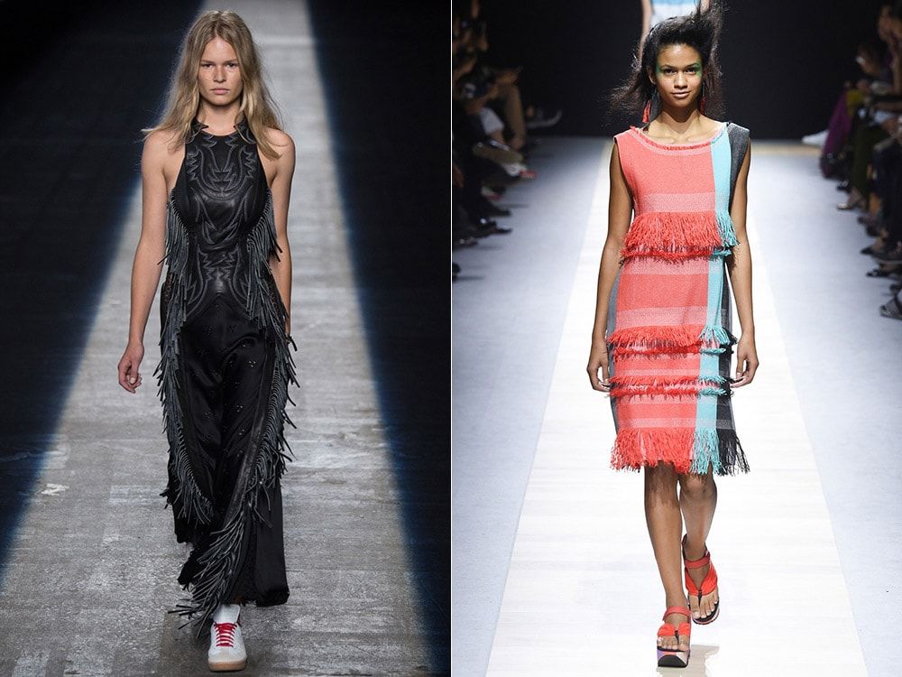 Omzoomde jurken: Alexander Wang, Issey Miyake