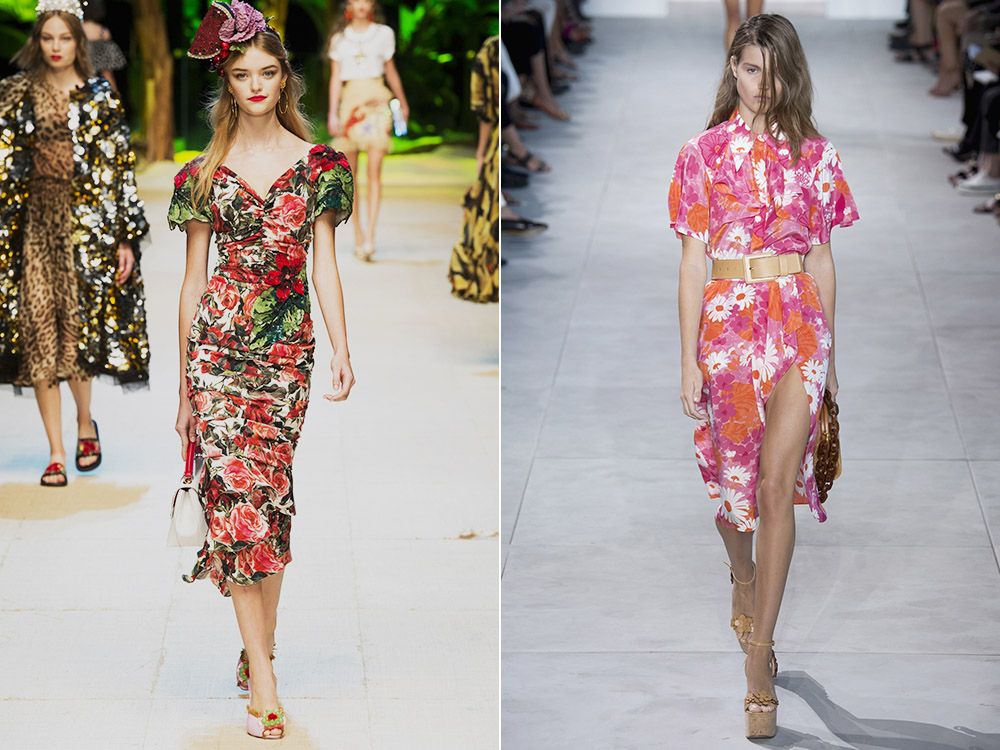 Vestidos com estampa floral primavera-verão 2017