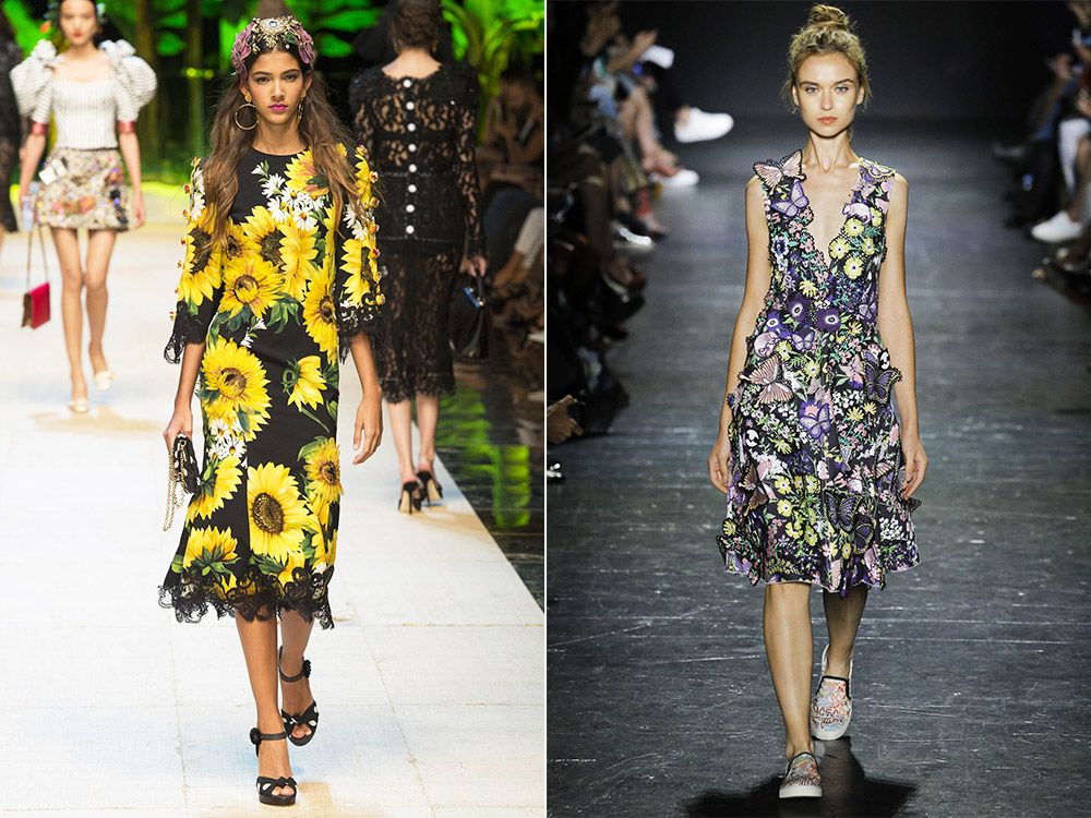 Dresses with floral print spring-summer 2017