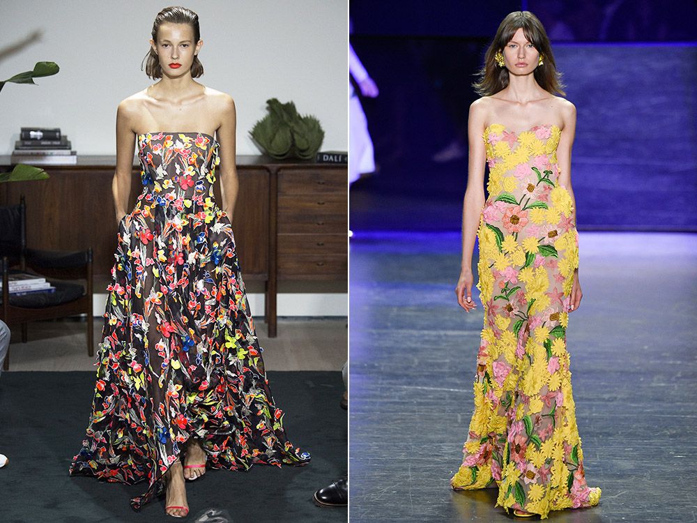 Vestidos com estampa floral primavera-verão 2017