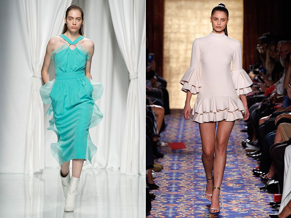 Dresses with ruffles spring-summer 2017