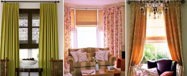 Drapes with Roman or Roller Blinds