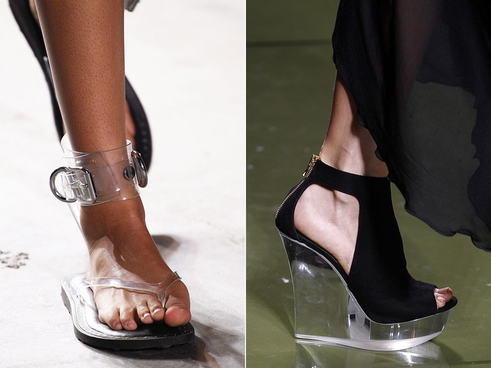 Sapatos transparentes primavera-verão 2017