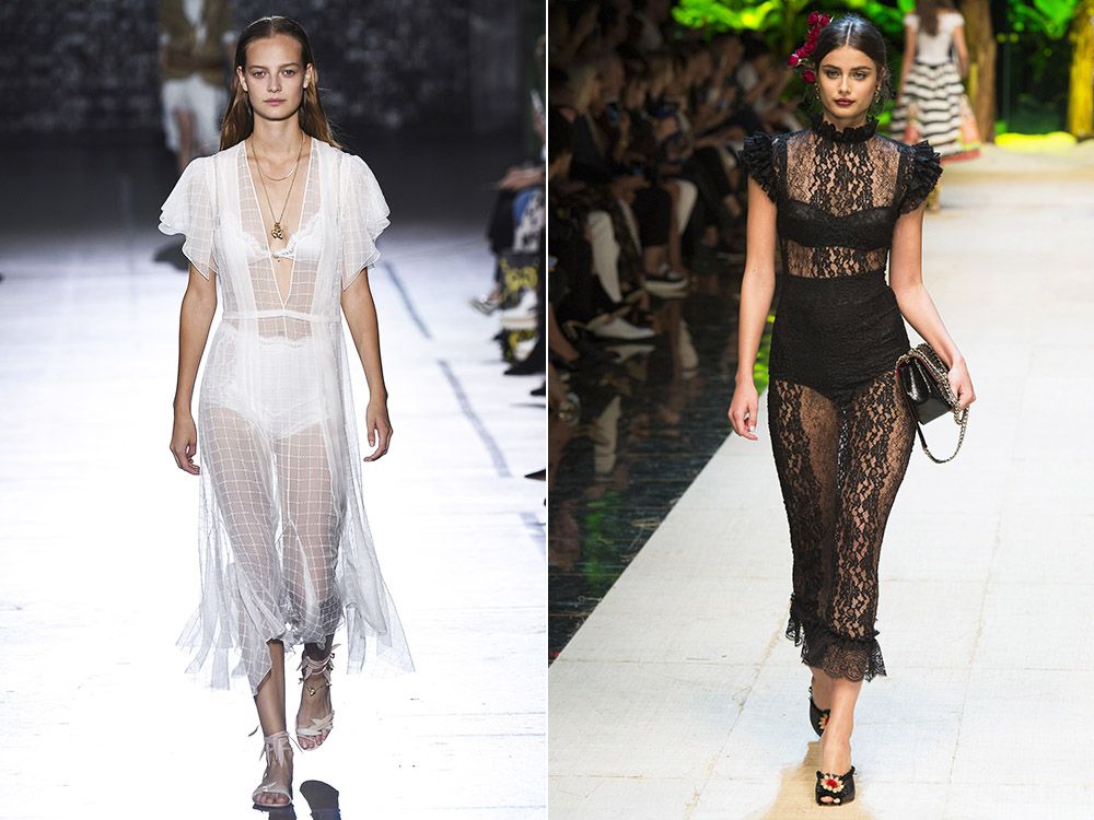 Vestidos transparentes primavera-verão 2017