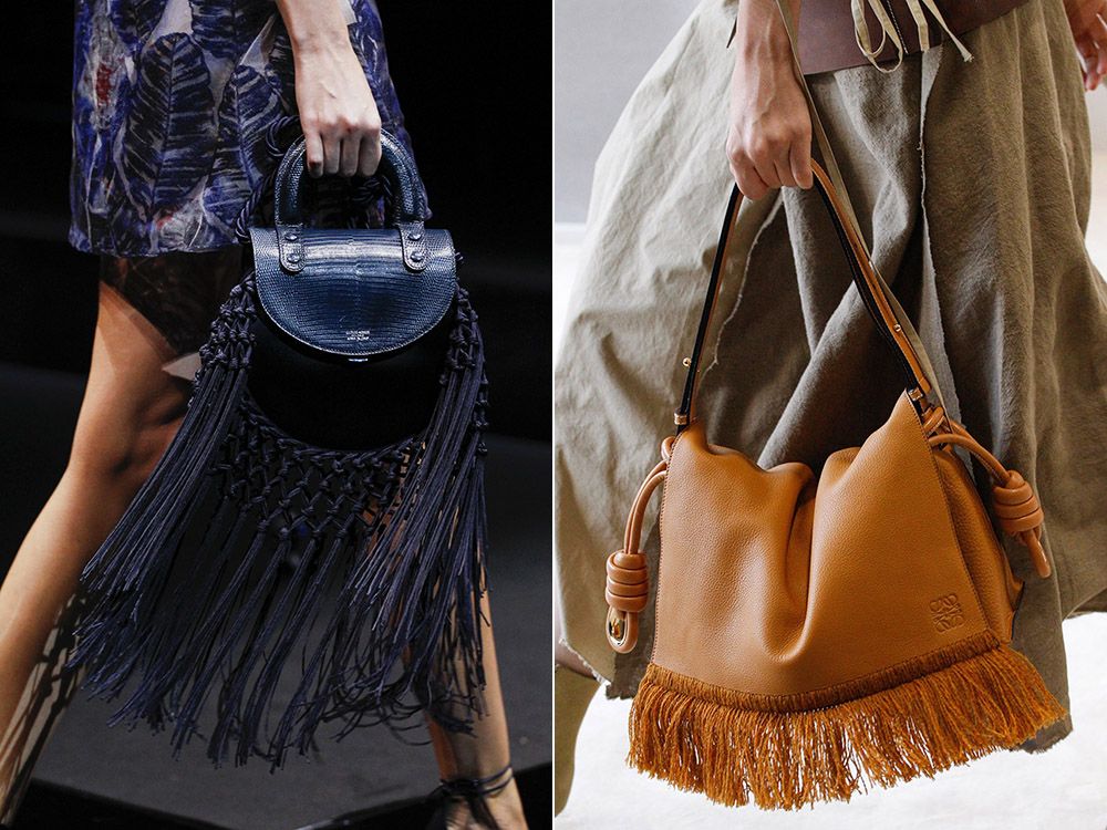 Bolsos flecos primavera-verano 2017 Giorgio Armani, Loewe