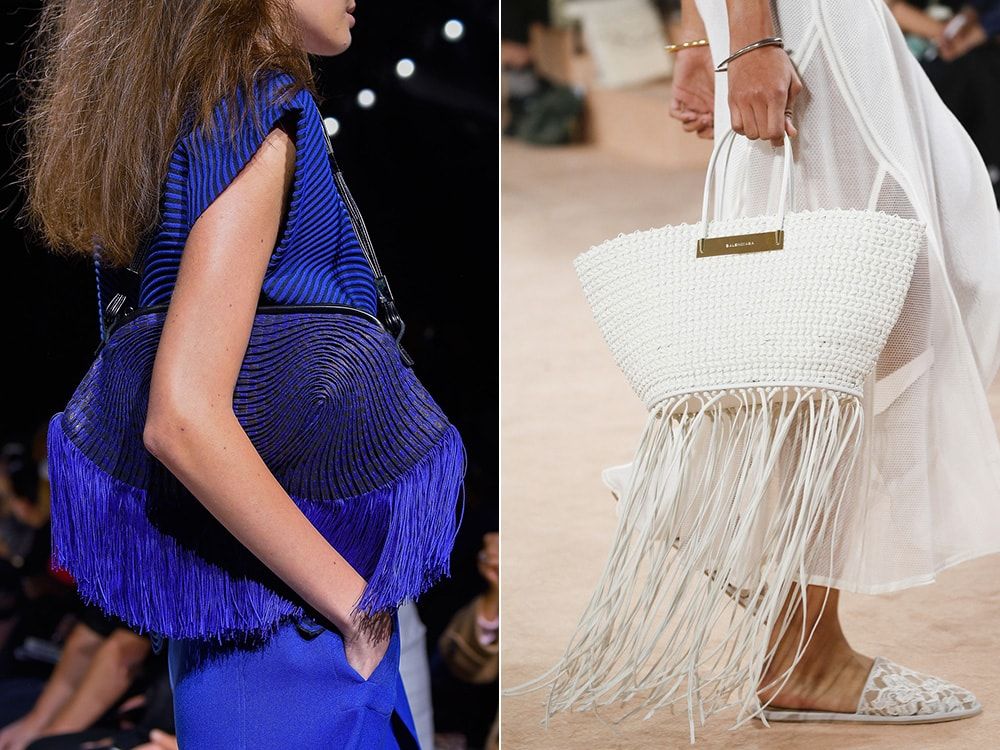 Fringed Bags: Issey Miyake, Balenciaga