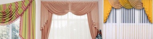 Curtains with swag
