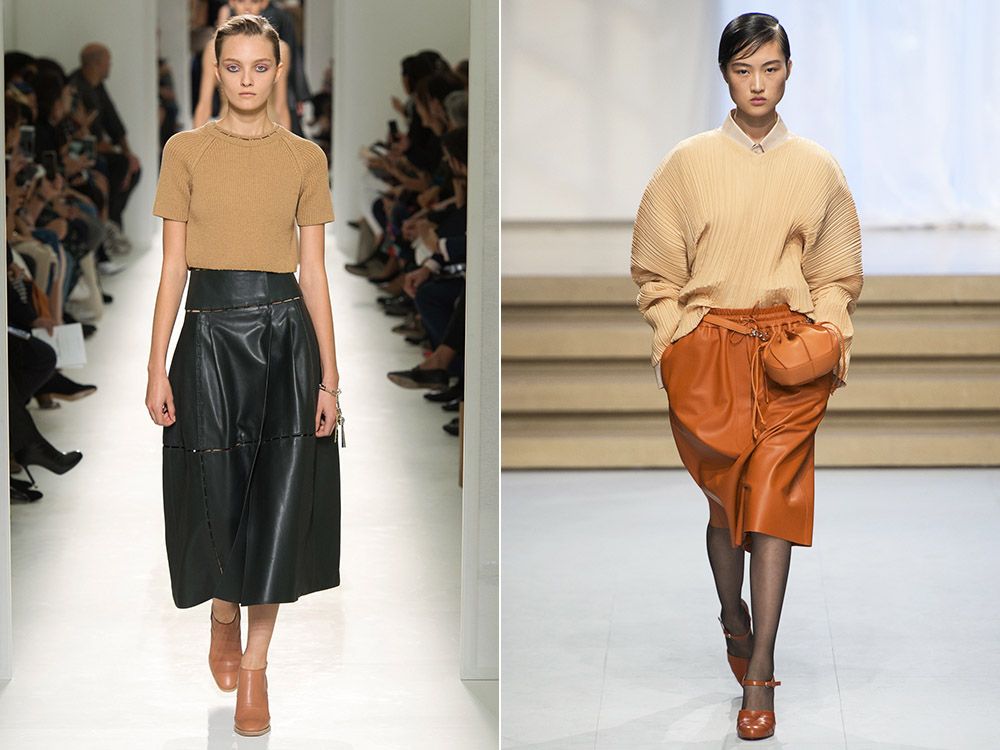 Leather skirt spring-summer 2017