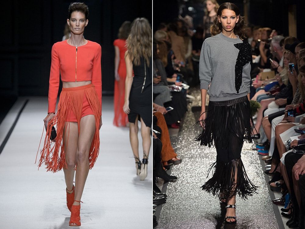 Faldas con flecos: Elisabetta Franchi, Sonia Rykiel