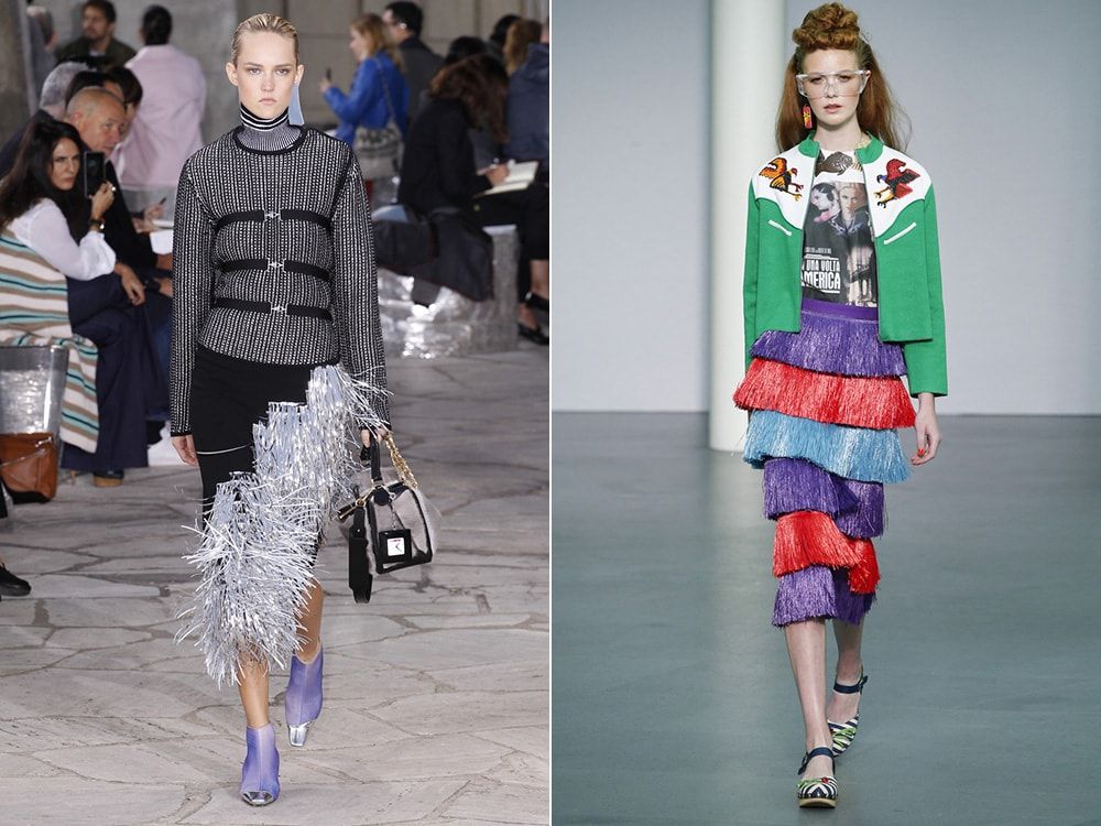 Fringed Skirts: Loewe, Stella Jean