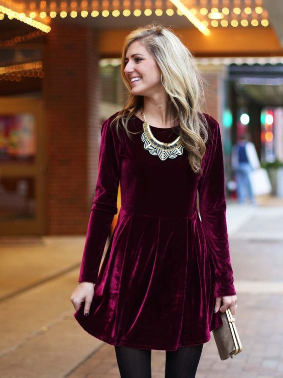 Velvet-Dress-Is-Chic-Look-5