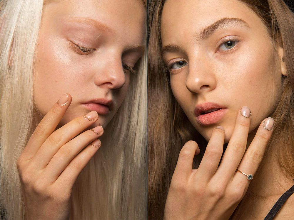 Gilded cuticle manicure spring-summer 2017