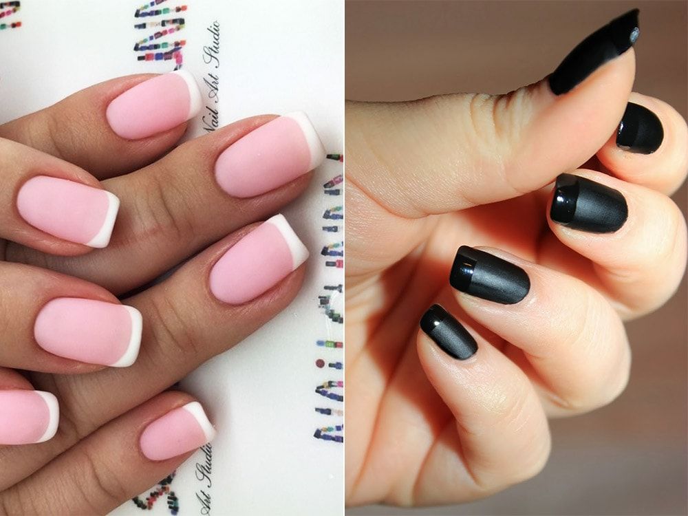 Matte French manicure gellak