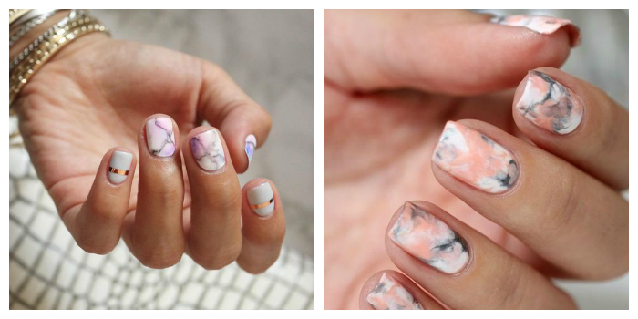 mramornyj manikjur gel lakom marble nails stone 5