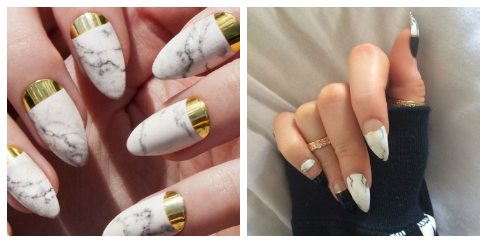 mramornyj manikjur gel lakom marble nails stone 7