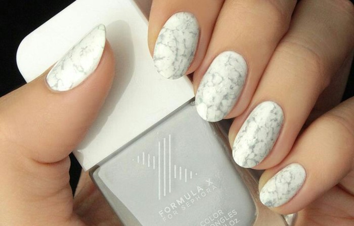 mramornyj manikjur gel lakom marble nails stone 8