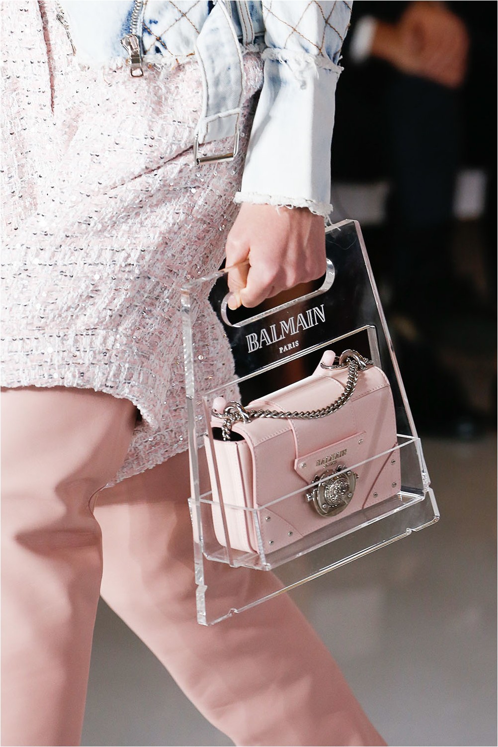 Transparent Balmain Bag