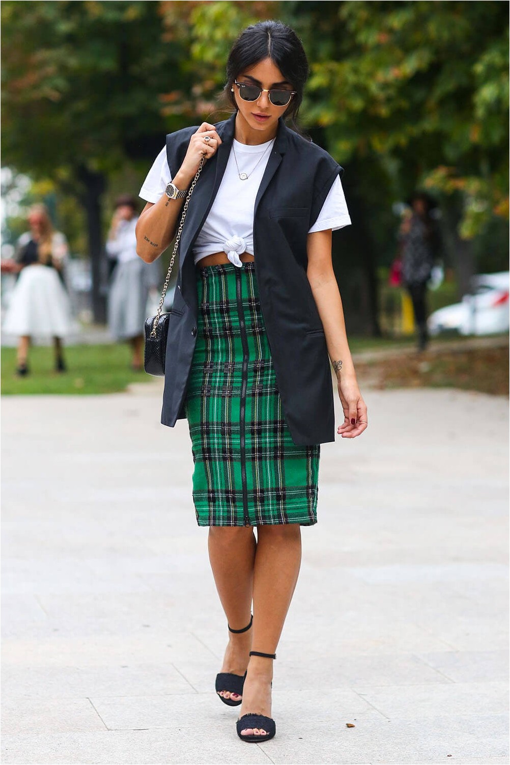 Preppy Style with Pencil Skirt